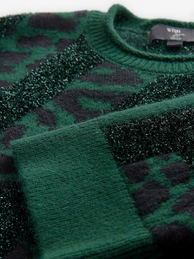 Green Animal Knitted Christmas Jumper - Image 8 of 8
