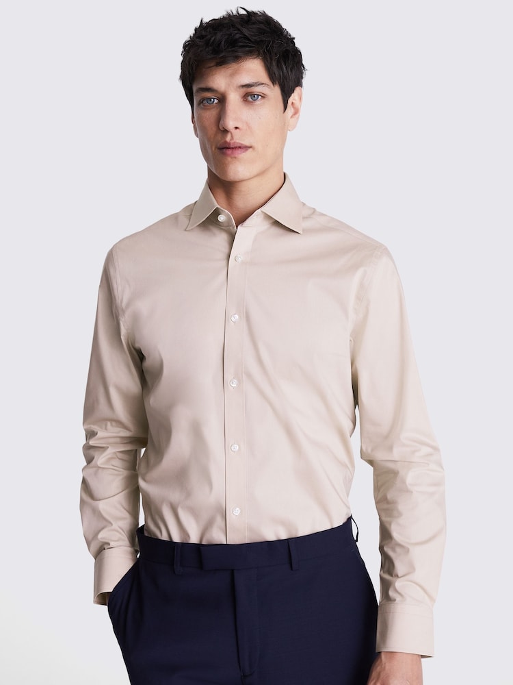 MOSS peach Pink Tailored Stretch Shirt - Image 1 of 4 MOSS peach Pink Tailored Stretch Shirt - Image 1 of 4