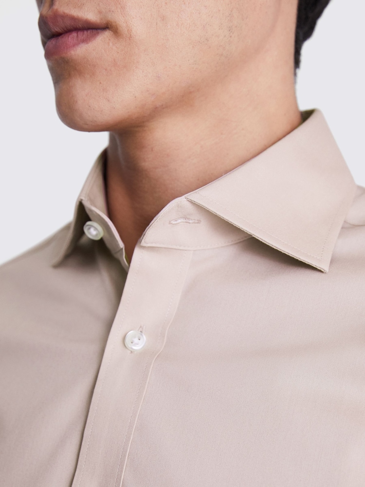 MOSS peach Pink Tailored Stretch Shirt - Image 2 of 4 MOSS peach Pink Tailored Stretch Shirt - Image 2 of 4