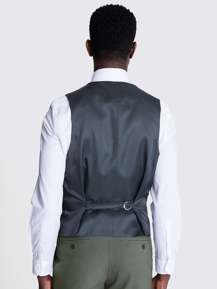 DKNY Sage Green Slim Fit Waistcoat - Image 2 of 3
