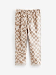 Neutral 100% Cotton Checkerboard Trousers (3-16yrs) - Image 1 of 3