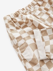 Neutral 100% Cotton Checkerboard Trousers (3-16yrs) - Image 3 of 3