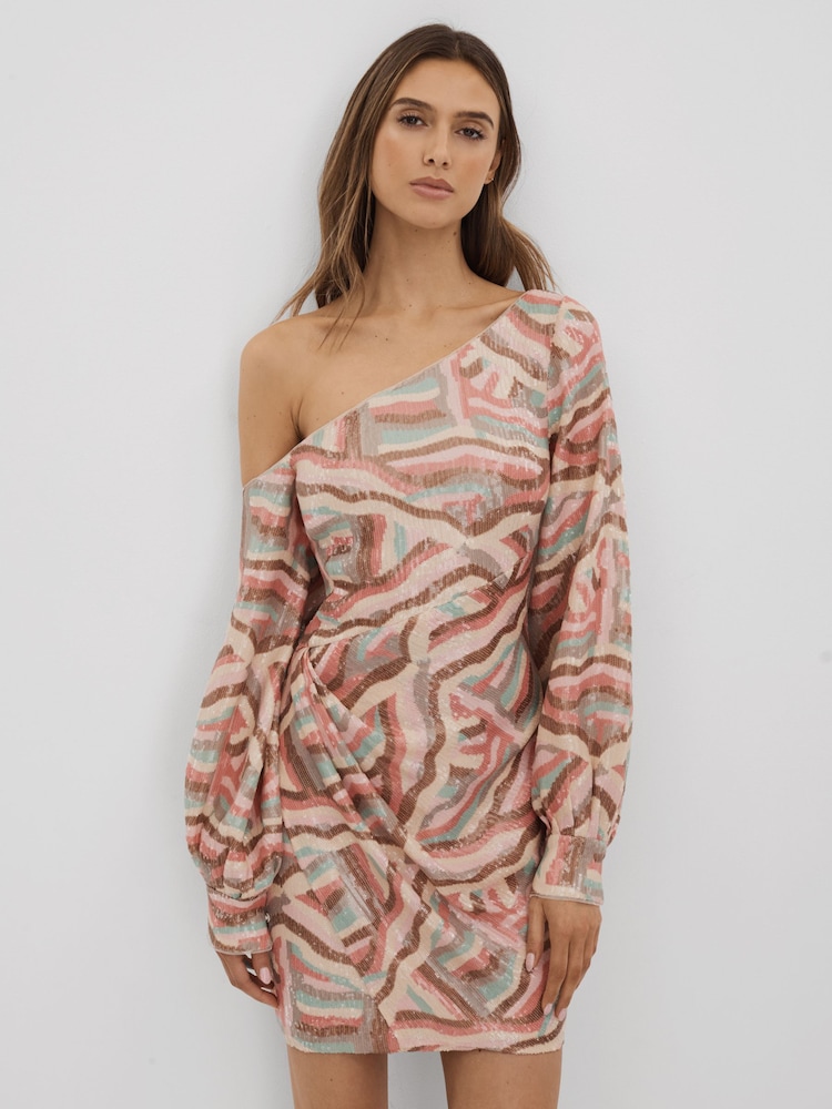 Halston Мини-платья с блестками на плечах - Image 1 of 6