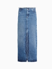 AllSaints Blue Cyra Maxi 100% Cotton Skirt - Image 7 of 7