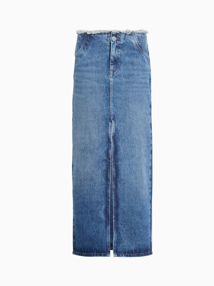 AllSaints Blue Cyra Maxi 100% Cotton Skirt - Image 7 of 7 AllSaints Blue Cyra Maxi 100% Cotton Skirt - Image 7 of 7