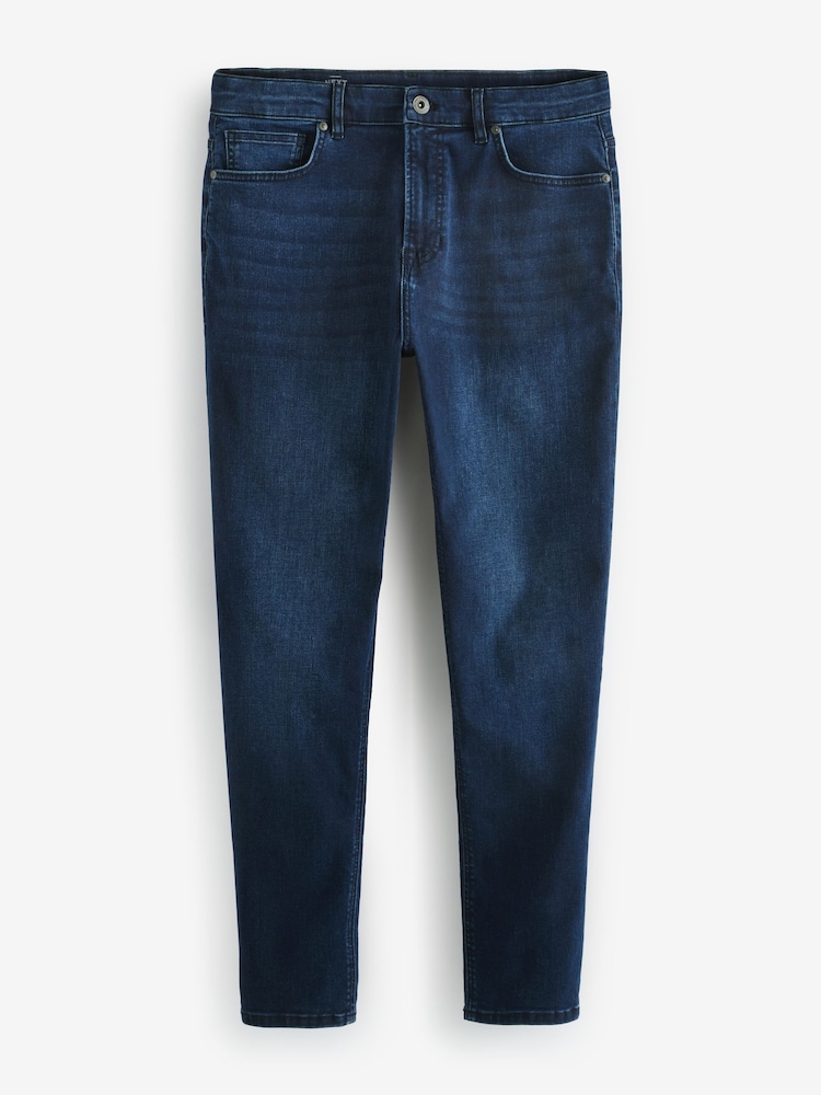 Bardzo ciemny niebieski - Regular Tapered Fit Classic Stretch Jeans - Image 7 of 11