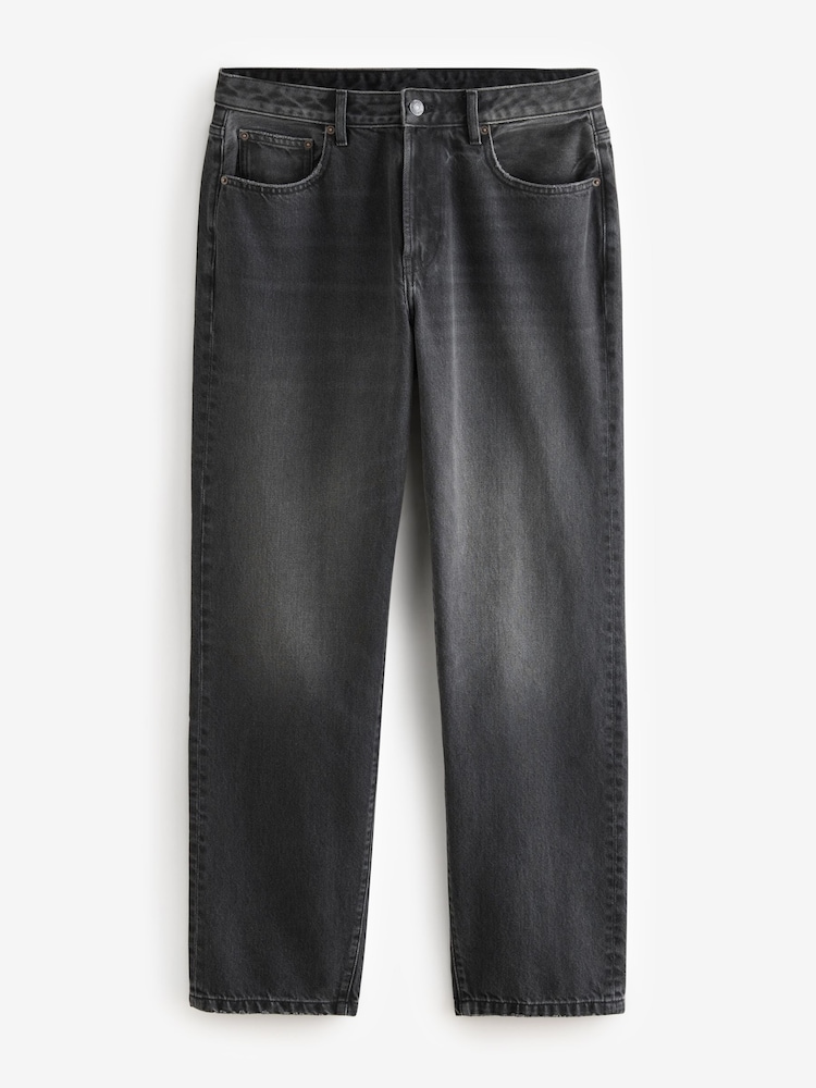 Washed Black Hourglass Rigid Straight Leg 100% Cotton Jeans - Image 6 of 7