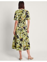 Monsoon Black 100% Cotton Print Carmina Dress - Image 4 of 6
