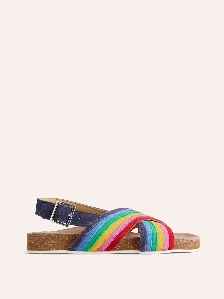 Boden Blue Rainbow Cross-Over Sandals - Image 1 of 3