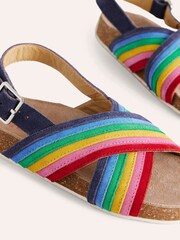 Boden Blue Rainbow Cross-Over Sandals - Image 3 of 3