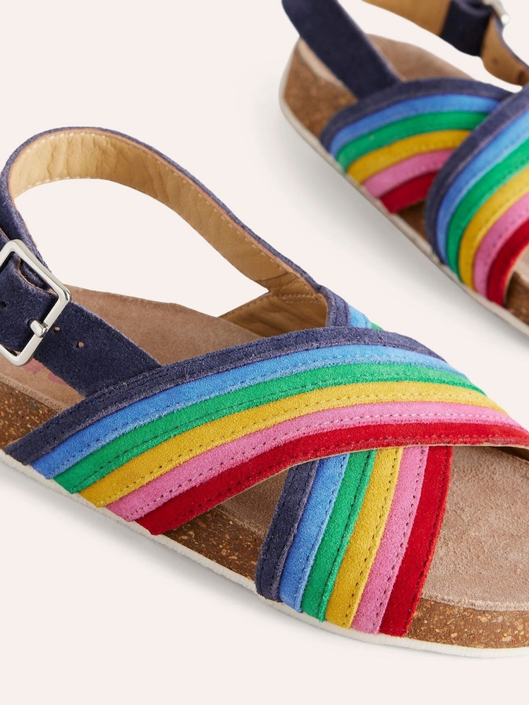 Boden Blue Rainbow Cross-Over Sandals - Image 3 of 3