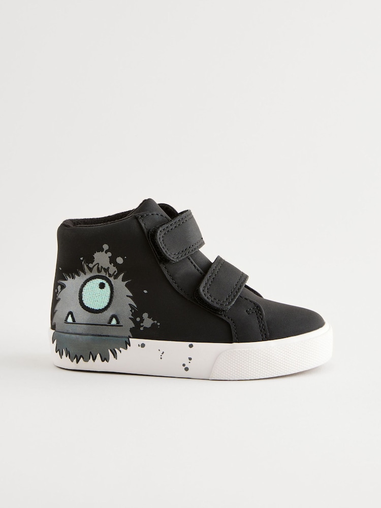 Black Monster Wide Fit (G) Warm Lined Touch Fastening Boots - Image 2 of 9
