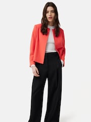 Jigsaw Pink Dark Modern Crepe Short Jacket - Image 3 of 6