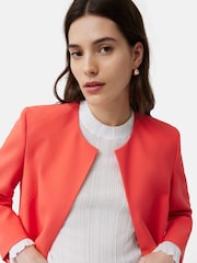 Jigsaw Pink Dark Modern Crepe Short Jacket - Image 4 of 6
