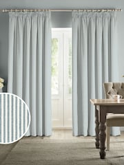 Sophie Allport Blue Stamford Stripe Made to Measure 100% Cotton Curtains - Image 1 of 6