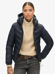 Superdry Blue Hooded Fuji Padded Jacket - Image 7 of 7