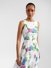 Hobbs White Petite Petite Carly Dress - Image 3 of 4