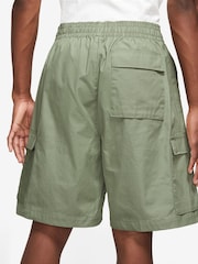 Nike Green 100% Cotton Club Woven Cargo Shorts - Image 3 of 9