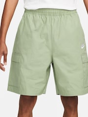 Nike Green 100% Cotton Club Woven Cargo Shorts - Image 4 of 9