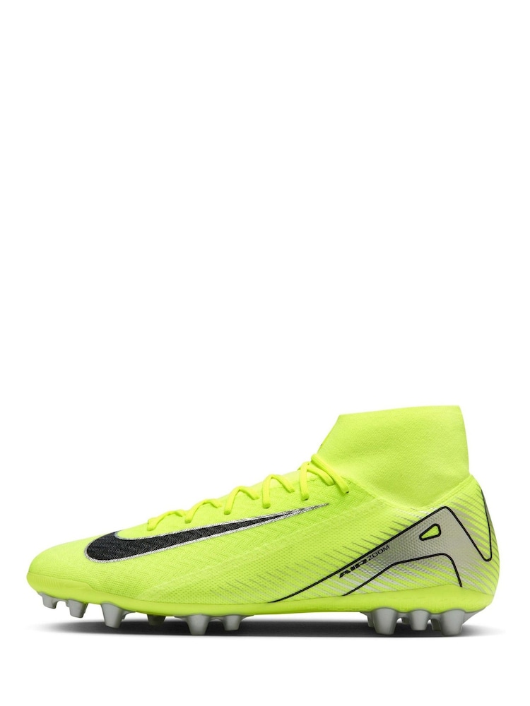 Nike Volt/Black Adults Mercurial Superfly 10 Academy Artificial Ground Football Boots - Image 4 of 11
