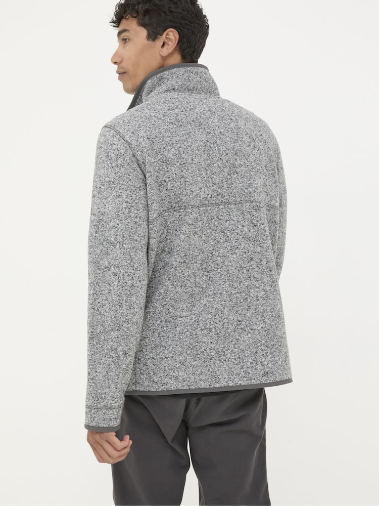 Grau - FatFace Sweatshirt mit kurzem Reissverschluss - Bild 2 von 6 Grau - FatFace Sweatshirt mit kurzem Reissverschluss - Bild 2 von 6