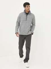 FatFace Haxby Grey Half Neck Sweatshirt - Image 3 of 6