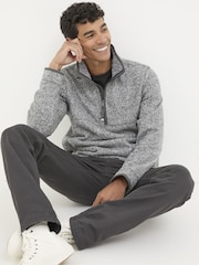 FatFace Haxby Grey Half Neck Sweatshirt - Image 4 of 6
