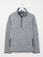 FatFace Haxby Grey Half Neck Sweatshirt - Image 6 of 6