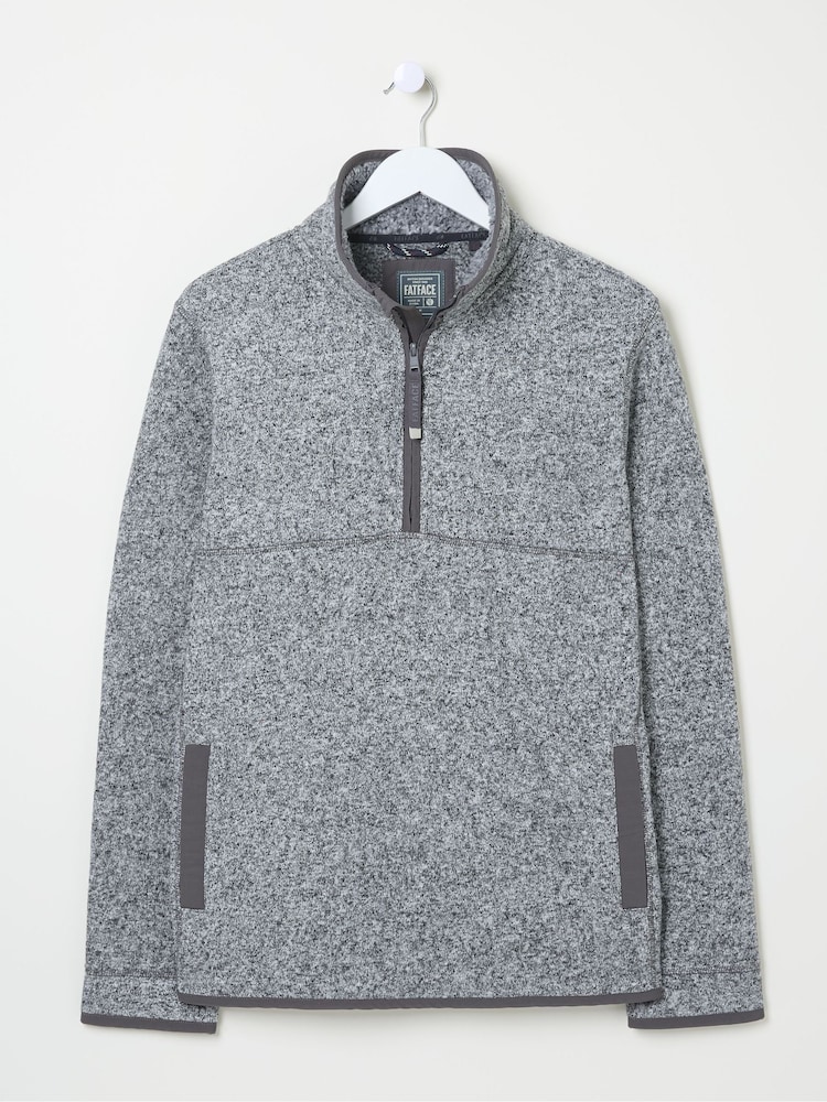 FatFace Haxby Grey Half Neck Sweatshirt - Image 6 of 6
