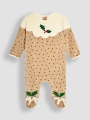 JoJo Maman Bébé Brown Christmas Pudding All-In-One Set - Image 4 of 7