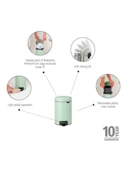 Brabantia Jade Green Pedal Bin NewIcon 3L - Image 2 of 6