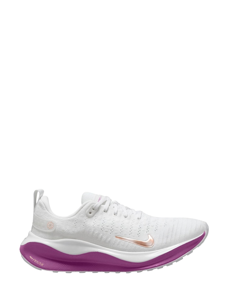 Nike White/Purple Infinity RN 4 Road Running Trainers - Image 1 of 4