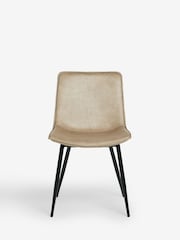 Set of 2 Monza Faux Leather Mink Sawyer Dining Chairs - Image 3 of 8