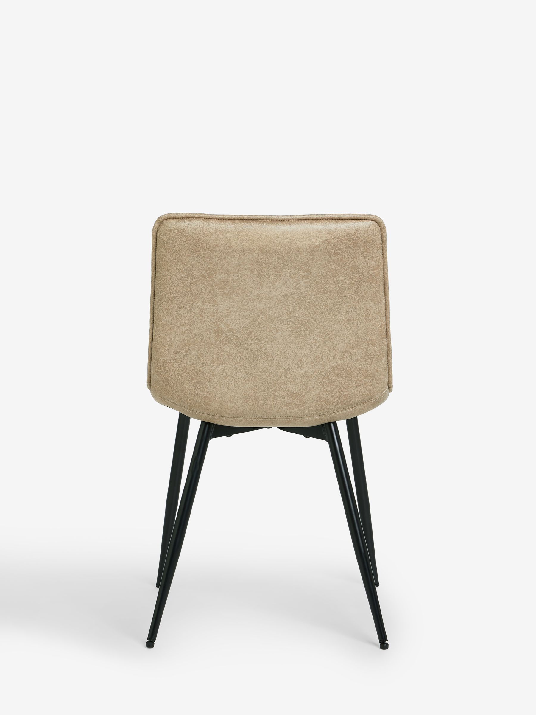 Buy Set of 2 Monza Faux Leather Mink Sawyer Dining Chairs from the