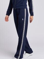 U.S. Polo Assn. Blue Womens Stripe Trim Flare Joggers - Image 1 of 8