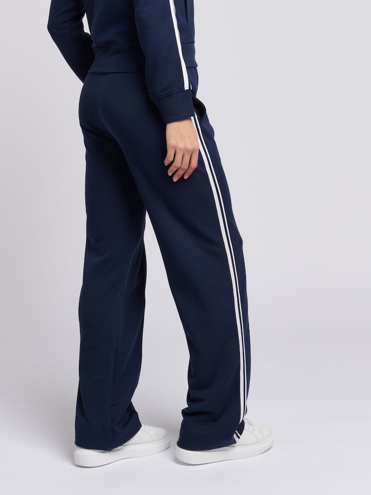U.S. Polo Assn. Blue Womens Stripe Trim Flare Joggers - Image 2 of 8
