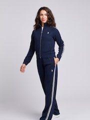 U.S. Polo Assn. Blue Womens Stripe Trim Flare Joggers - Image 3 of 8
