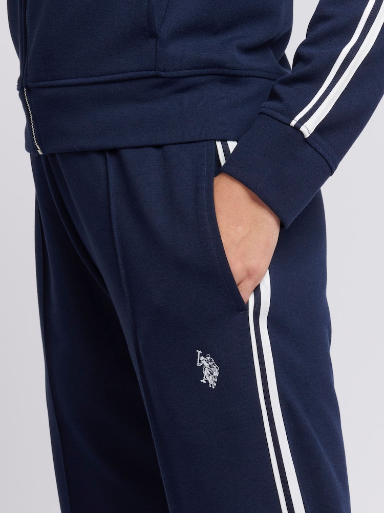 U.S. Polo Assn. Womens Stripe Trim Flare Joggers - Image 5 of 8