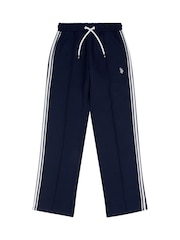 U.S. Polo Assn. Blue Womens Stripe Trim Flare Joggers - Image 6 of 8