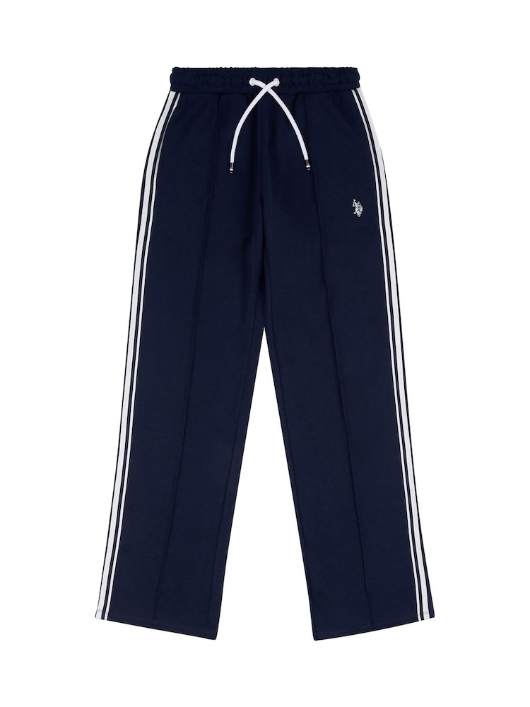 U.S. Polo Assn. Womens Stripe Trim Flare Joggers - Image 6 of 8