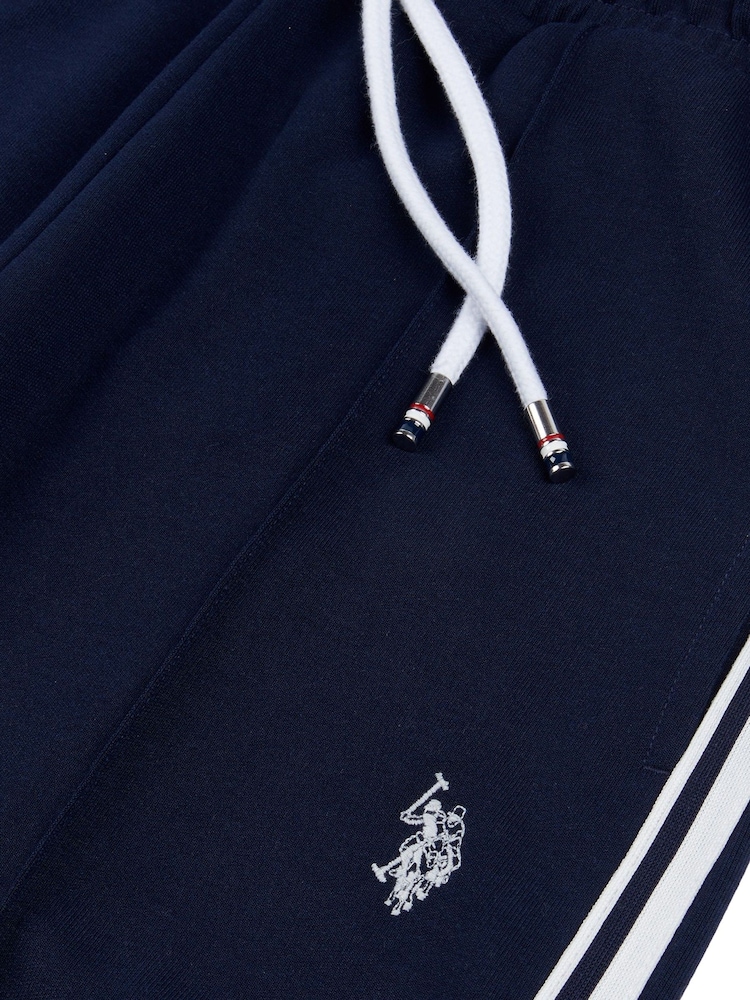 U.S. Polo Assn. Blue Womens Stripe Trim Flare Joggers - Image 8 of 8