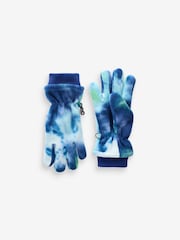 Tie Dye Print Fleece Gloves (3-16yrs) - Image 1 of 1