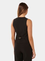 Forever New Black Pure Linen Dana Waistcoat - Image 4 of 5