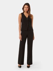 Forever New Black Pure Linen Dana Waistcoat - Image 5 of 5