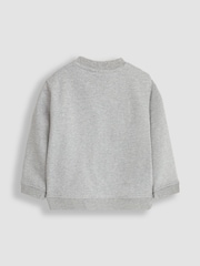 JoJo Maman Bébé Grey Marl Woodland Friends Appliqué Sweatshirt - Image 4 of 5