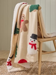 Natural Christmas Character Super Soft Borg Throw Blanket - Image 2 of 9