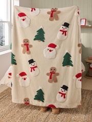 Natural Christmas Character Super Soft Borg Throw Blanket - Image 3 of 9