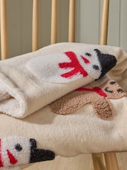 Natural Christmas Character Super Soft Borg Throw Blanket - Image 4 of 9