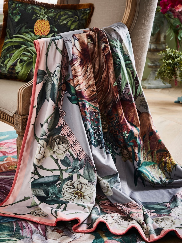 Joe Browns Multi Regal Lion Reversible Throw - Image 1 of 7