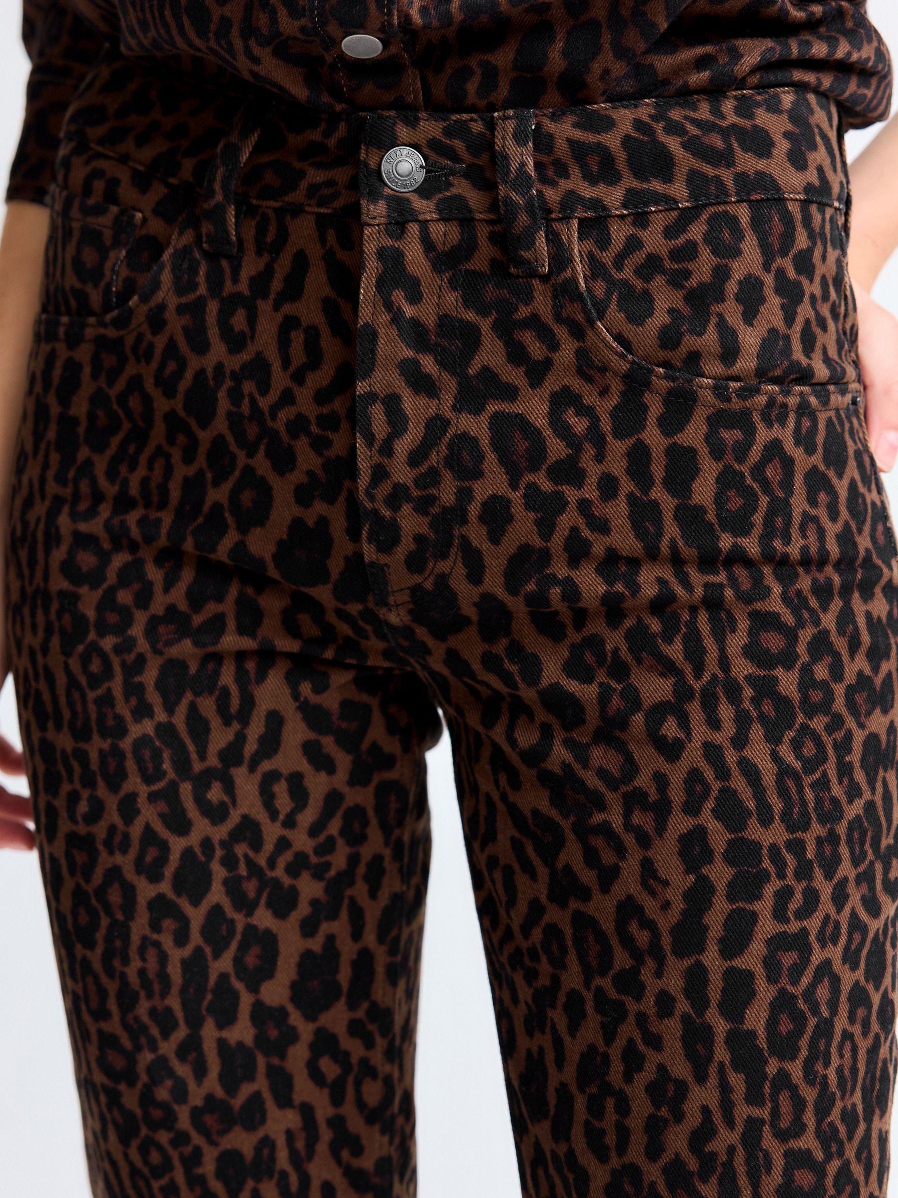 Buy Leopard Print Straight Jeans from the Next UK online shop